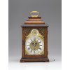 Samuel Watson walnut table clock front
